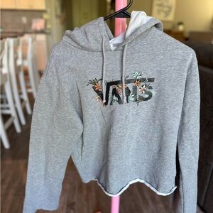 Vans Gray Hoodie with Floral Logo